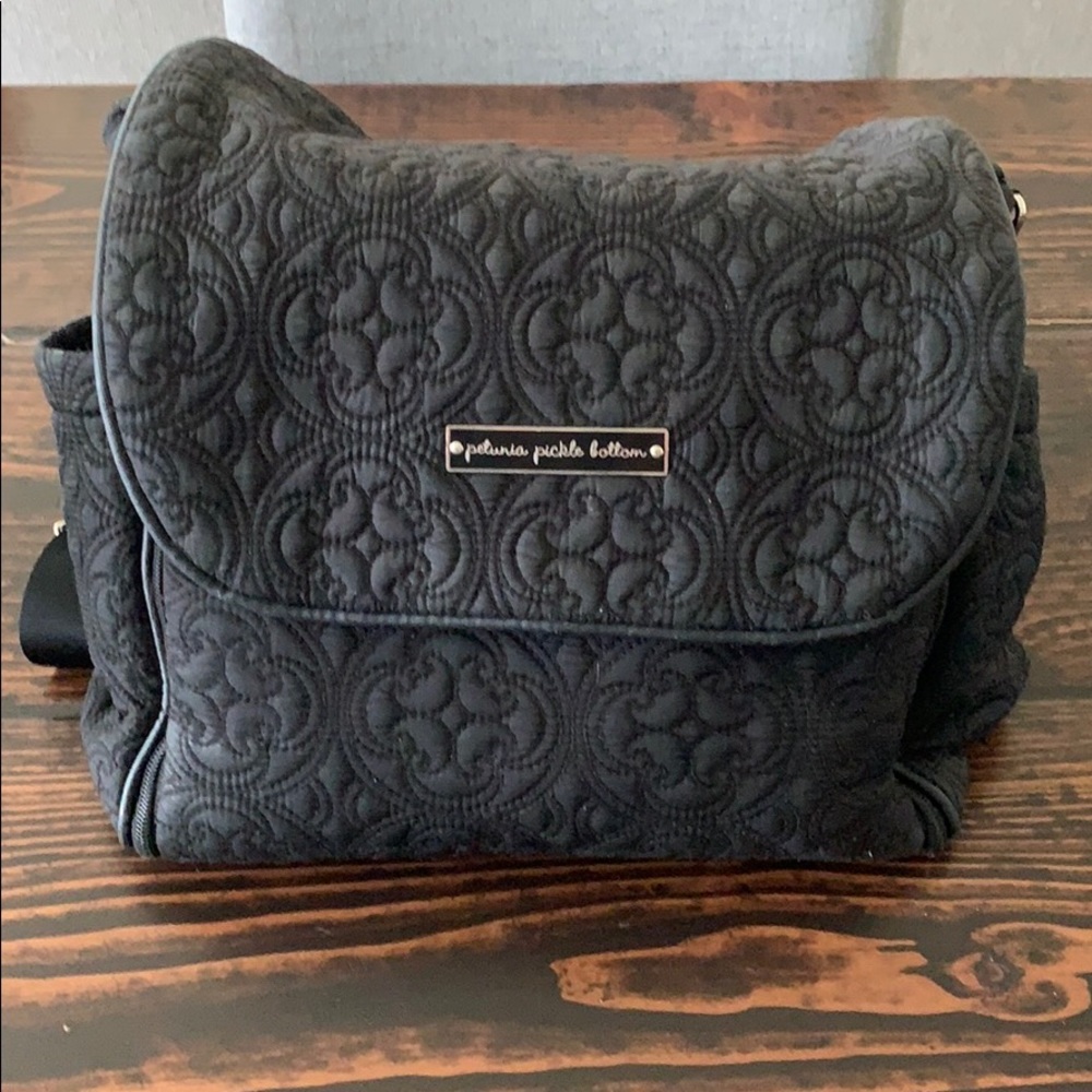 Petunia pickle bottom black paisley diaper bag